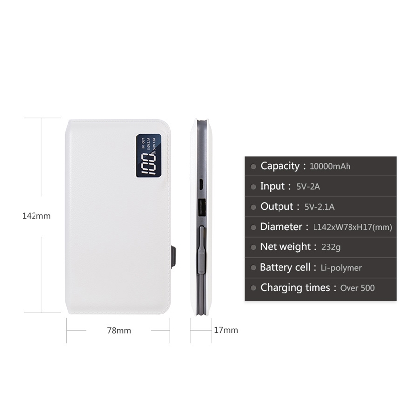 OEM/ODM AF-928 LCD Display 10000mAh Power Bank Portable Fast Charger Portable Source