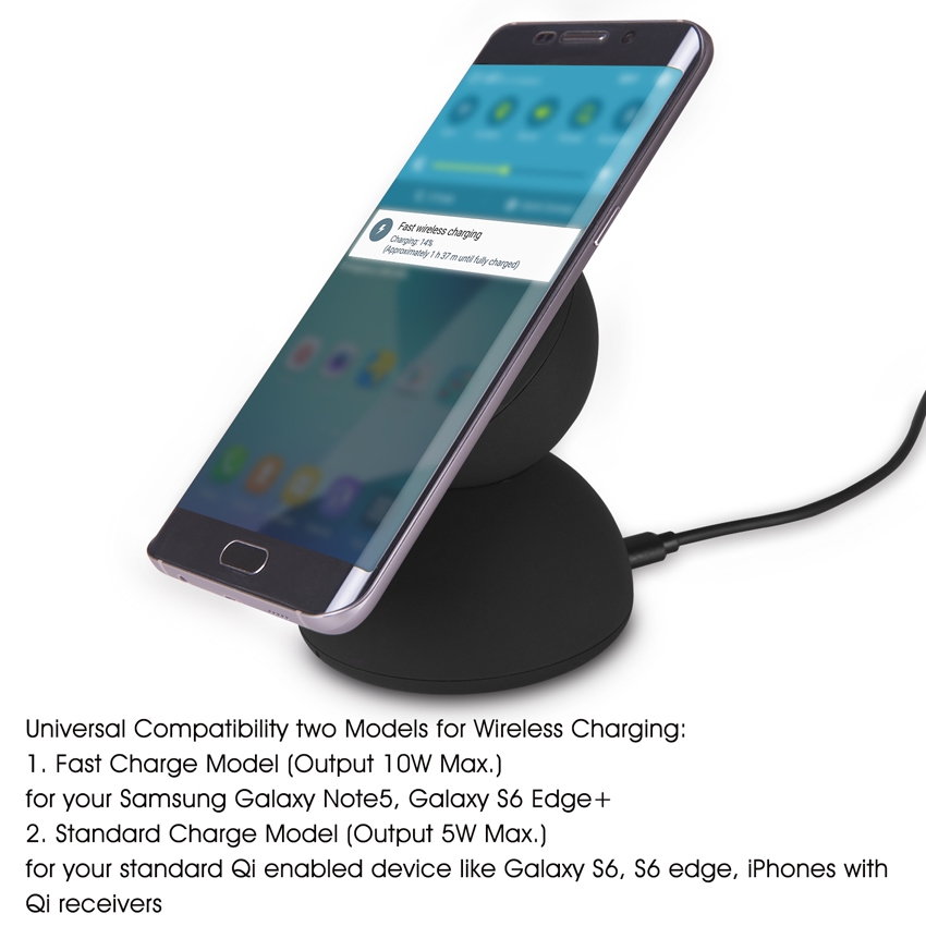 OEM/ODM AF-FC80 Wireless Charger Pad Portable Smartphone Fast Charging Qi Standard