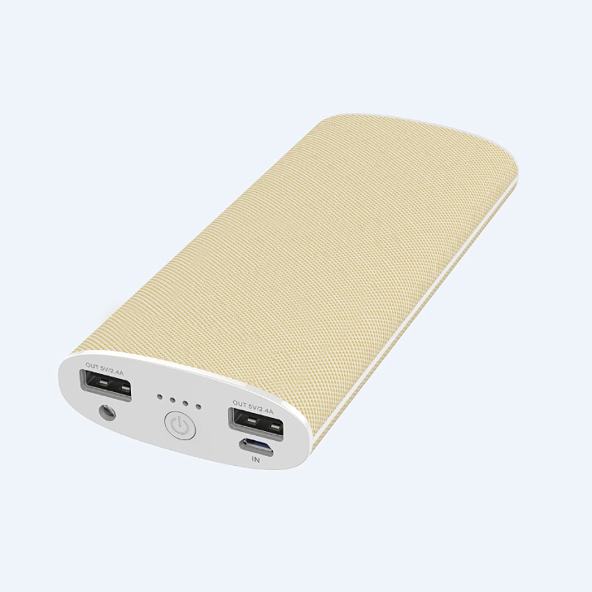 OEM/ODM AF-PB087 11000mAh ABS Artificial Leather LED Power Bank AAA Li-ion Battery Charger