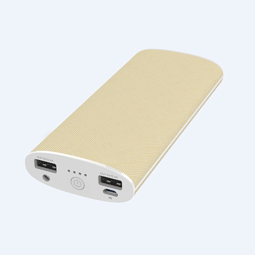 OEM/ODM AF-PB087 11000mAh ABS Artificial Leather LED Power Bank AAA Li-ion Battery Charger