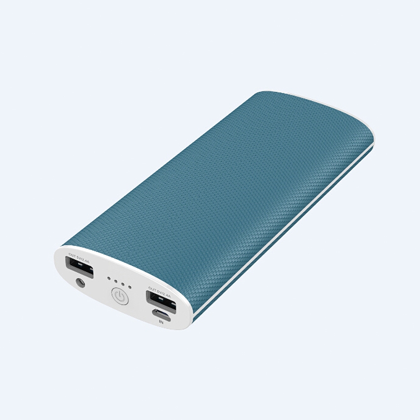 OEM/ODM AF-PB087 11000mAh ABS Artificial Leather LED Power Bank AAA Li-ion Battery Charger