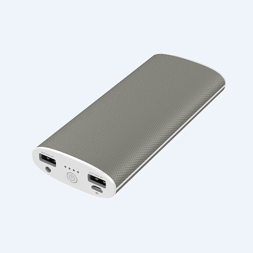 OEM/ODM AF-PB087 11000mAh ABS Artificial Leather LED Power Bank AAA Li-ion Battery Charger