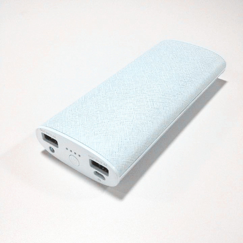 OEM/ODM AF-PB087 11000mAh ABS Artificial Leather LED Power Bank AAA Li-ion Battery Charger