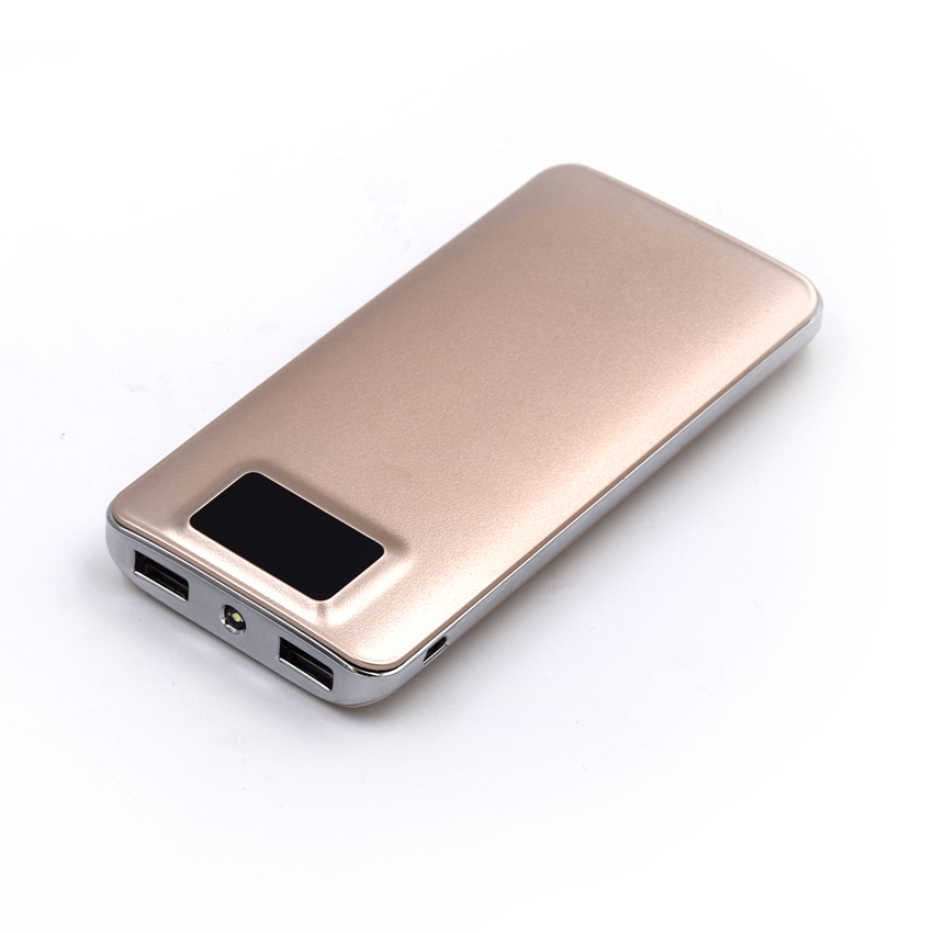 OEM/ODM AF-PB10 Dual USB LED Screen Polymer External Battery 10000mAh Portable ABS PMMA Charging