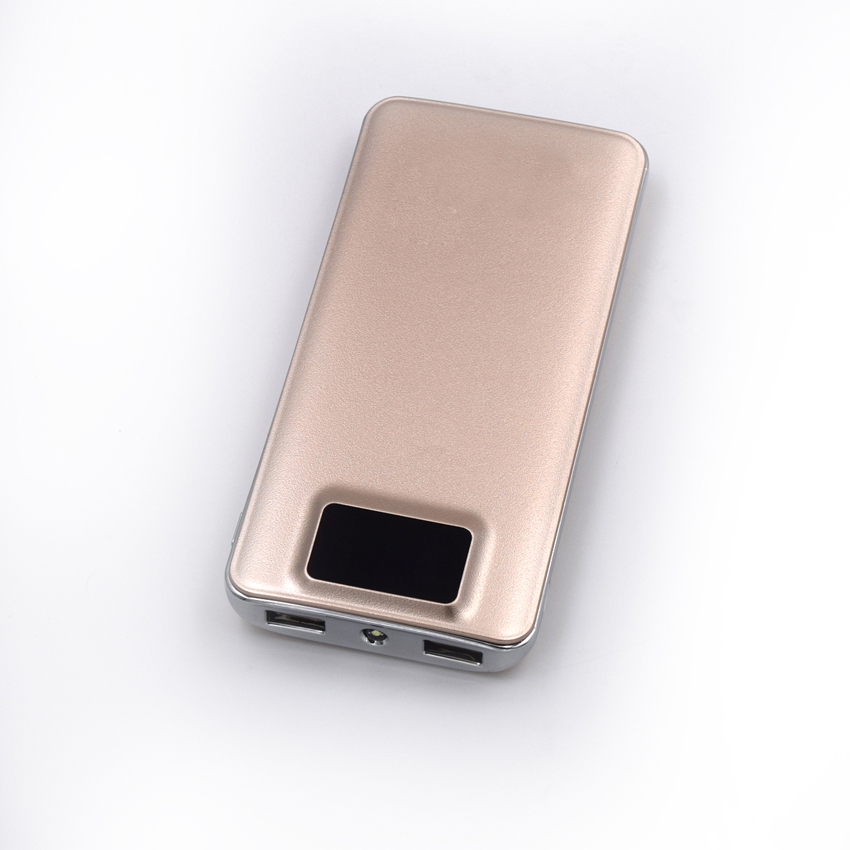 OEM/ODM AF-PB10 Dual USB LED Screen Polymer External Battery 10000mAh Portable ABS PMMA Charging