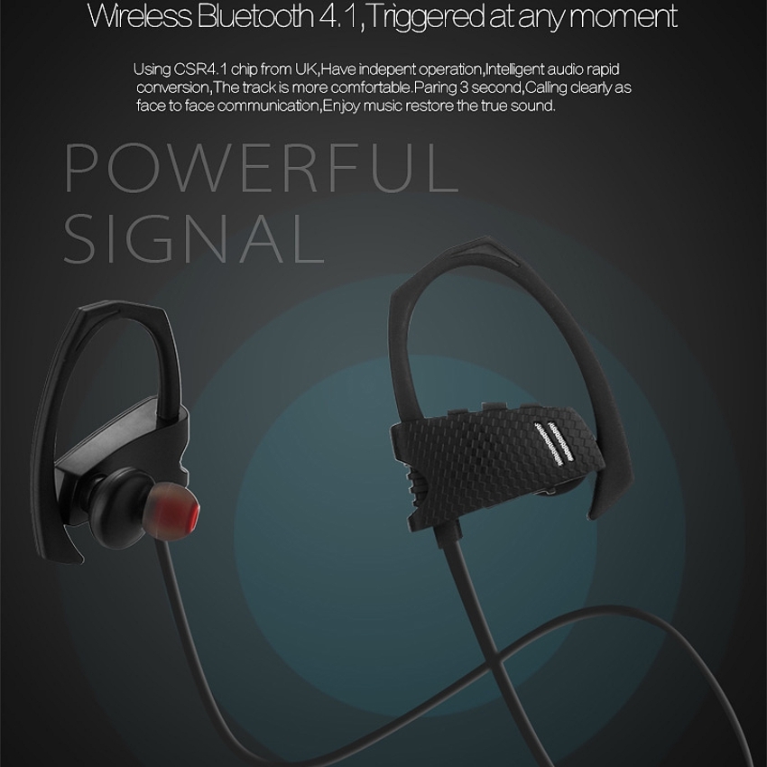 OEM/ODM AF-Q9 HiFi Wireless Waterproof Top Headphones Sport Headset Anti Sweat Bluetooth 4.1