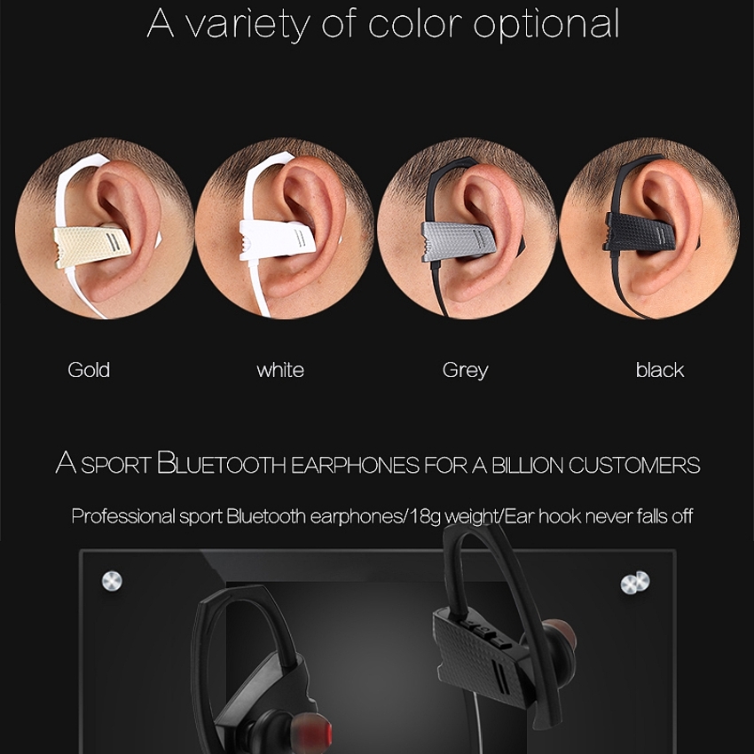 OEM/ODM AF-Q9 HiFi Wireless Waterproof Top Headphones Sport Headset Anti Sweat Bluetooth 4.1