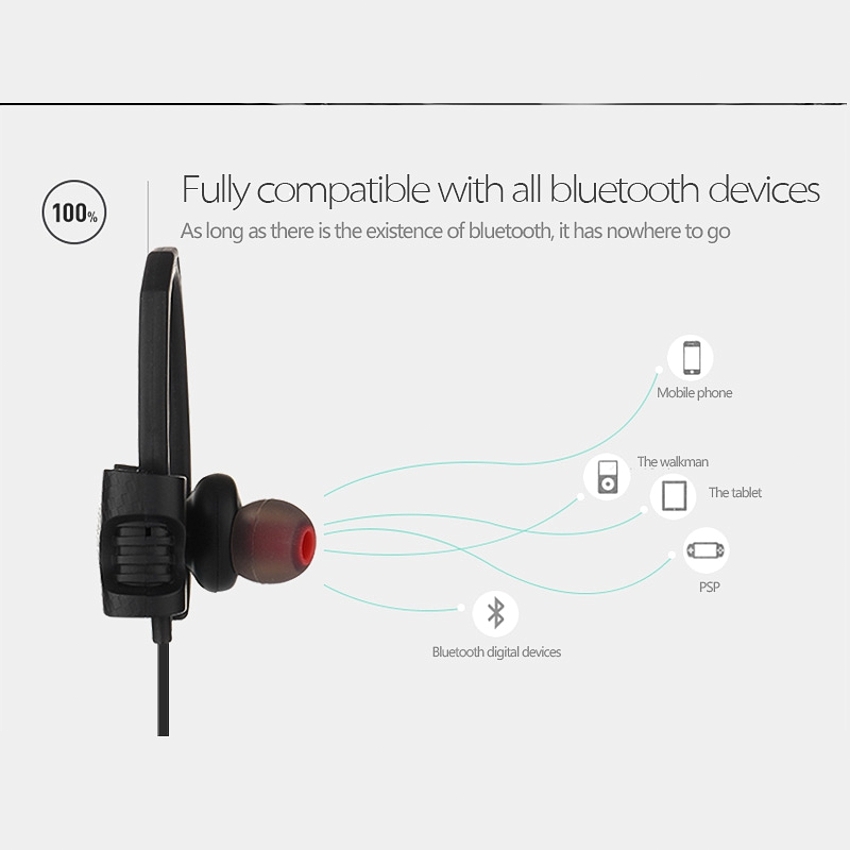 OEM/ODM AF-Q9 HiFi Wireless Waterproof Top Headphones Sport Headset Anti Sweat Bluetooth 4.1