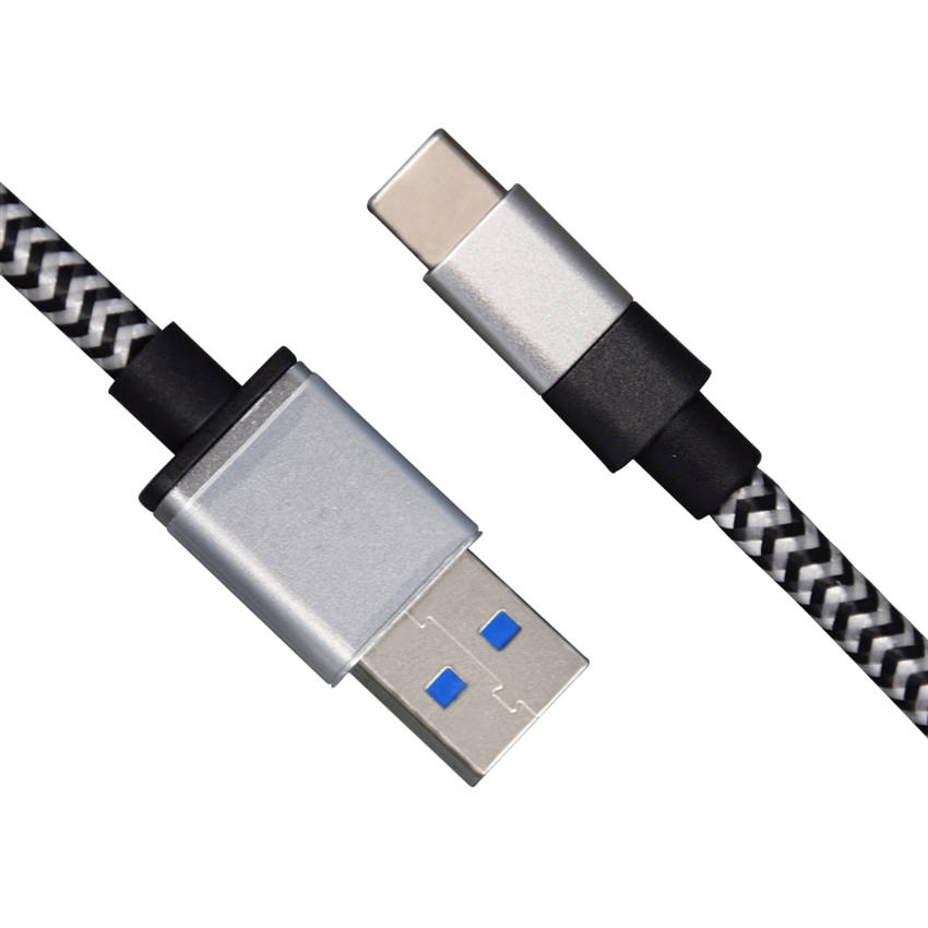 OEM/ODM AF-TC101 USB3.0 Type-C Data Cable 4A 3GB Nylon 0.08 Copper Wire Charger Cables 100CM